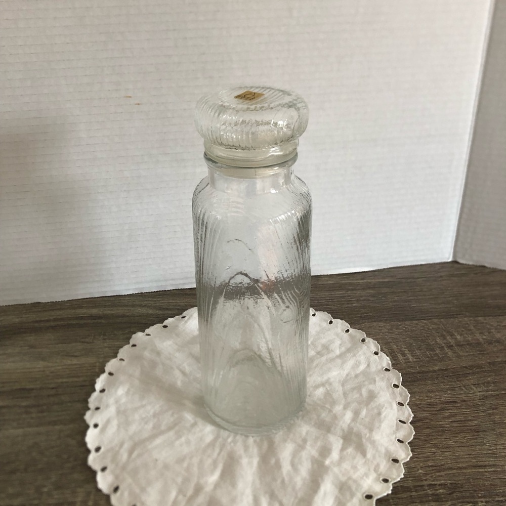 Vtg Oberglas Nordic Bark Textured Canister